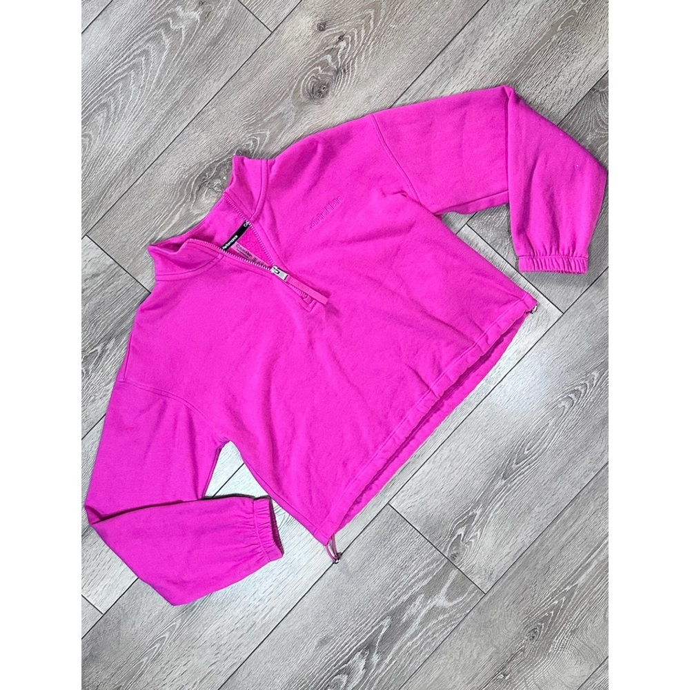 Calvin Klein Performance Hot Pink Cropped 1/4 Zip